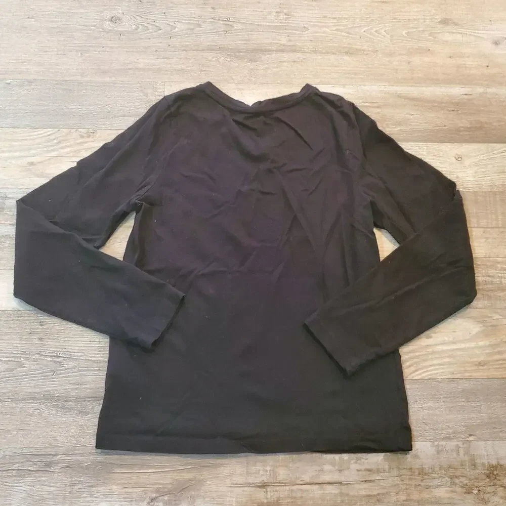 Faded glory XL 14-16 girls long sleeve black tee